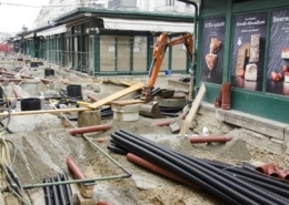 Die Baustelle ist nun auch am oberen Naschmarkt angekommen!